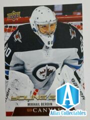 2020-21 Upper Deck Series 1 Hockey UD CANVAS YOUNG GUNS Jets MIKHAIL BERDIN C114